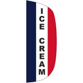 "ICE CREAM" 3' x 8' Stationary Message Flutter Flag
